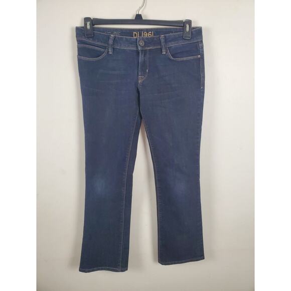 DL 1961 29 Womens Cindy Slim Bootcut 360 Comfort 4 Way Stretch Dark Wash Low Ris - Picture 3 of 7